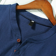 Chinese Style Linen Suit T-shirt Men's Cotton Linen