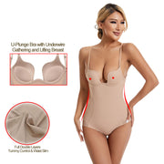 Tight Suspender Jumpsuits Backless U-shaped Bra Shapewear Adjustable Breast Support Tummy Corset Womens Clothing For Party Wedding